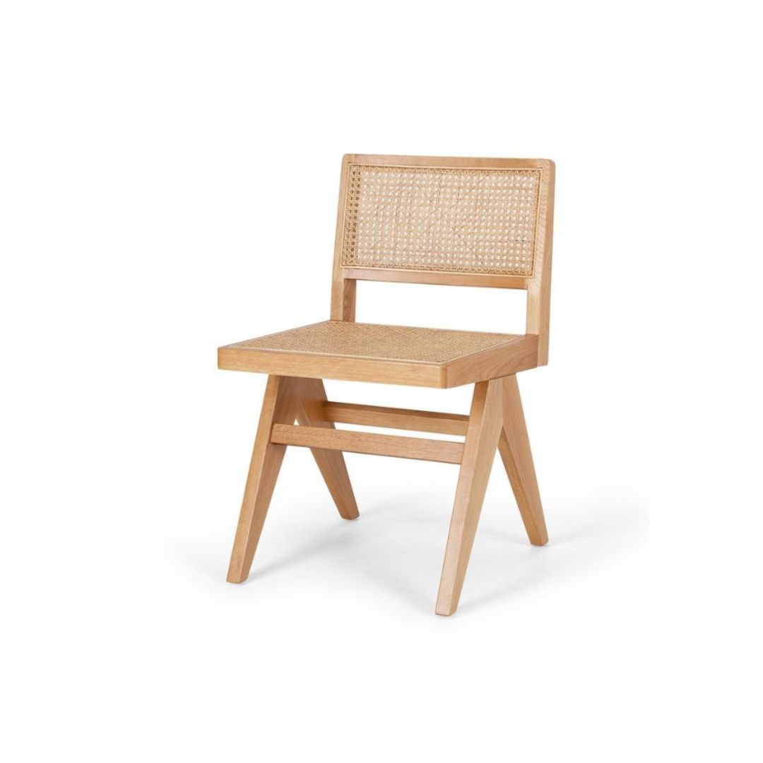 Palma Dining Chair Natural Oak Rattan Seat image 0